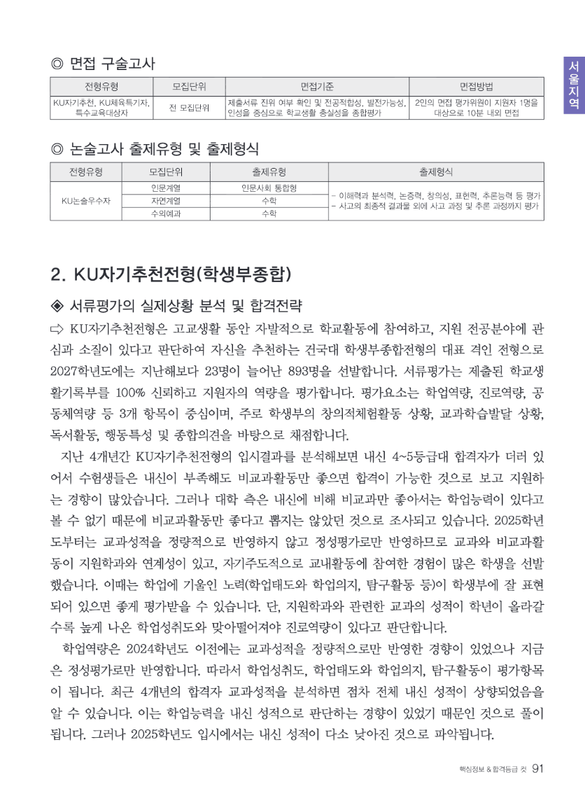 건국대학교 입시 전략 리포트 실제 내지